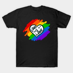 Love is Love LGBTQ Pride Heart T-Shirt